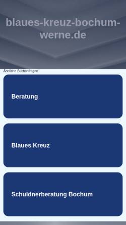 Vorschau der mobilen Webseite www.blaues-kreuz-bochum-werne.de, Blaues Kreuz