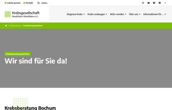Vorschau von www.krebsberatung-bochum.de, Selbsthilfegruppe für Krebsbetroffene Bochum e.V.