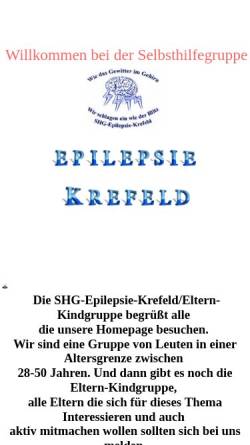 Vorschau der mobilen Webseite www.epilepsie-selbsthilfe.de, SHG-Epilepsie Krefeld