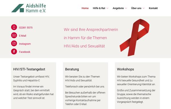 Vorschau von www.aidshilfe-hamm.de, AIDS-Hilfe Hamm e.V.