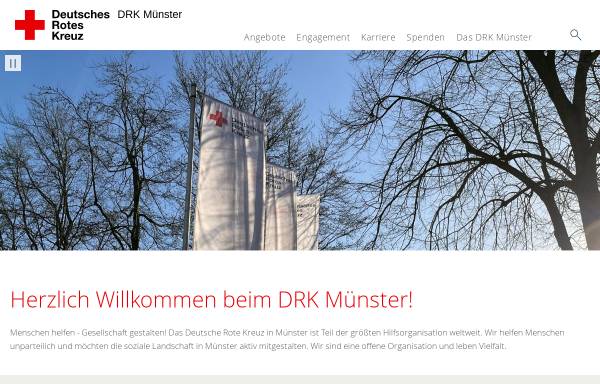 Vorschau von www.drk-muenster.de, Deutsches Rotes Kreuz, Kreisverband Münster e.V.