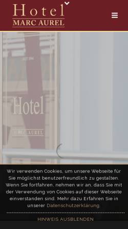 Vorschau der mobilen Webseite hotel-marcaurel.com, Hotel Marc Aurel