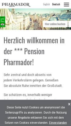Vorschau der mobilen Webseite www.pensionpharmador.at, Hotel-Pension Pharmador