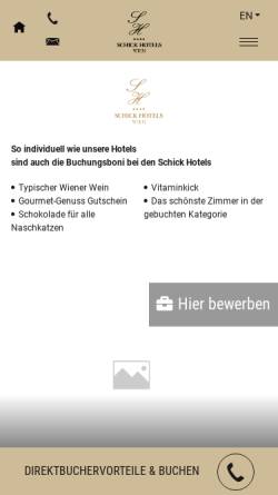 Vorschau der mobilen Webseite www.schick-hotels.com, Schick Hotels