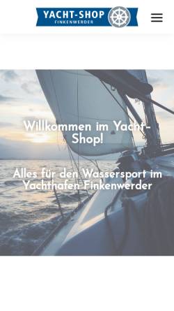 Vorschau der mobilen Webseite www.yacht-shop.de, Yacht-Shop, Lippmann Tauwerk GmbH