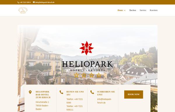 Vorschau von www.heliopark-hirsch.de, Heliopark Bad Hotel zum Hirsch