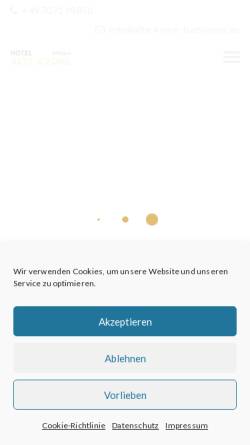 Vorschau der mobilen Webseite www.alte-krone-tuebingen.de, Hotel-Restaurant Alte Krone