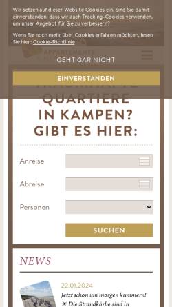 Vorschau der mobilen Webseite www.kampeninfo.de, Markus Wenzel