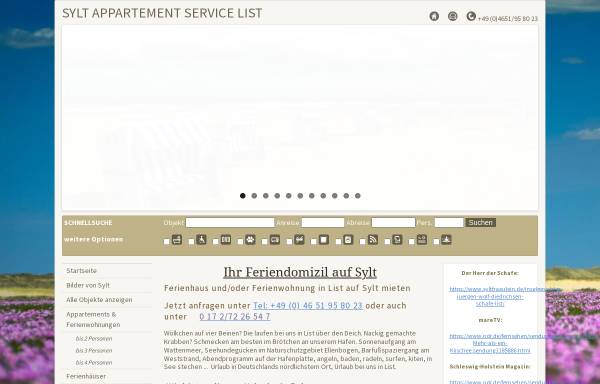 Vorschau von www.appartement-service-list.com, Appartement Service List