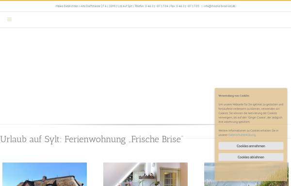 Vorschau von frische-brise-list.de, Maike Diedrichsen Appartements