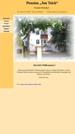 Vorschau der mobilen Webseite www.pension-am-teich-dresden.de, Pension am Teich, Christa Schuster