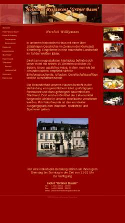 Vorschau der mobilen Webseite www.hotel-restaurant-gruenerbaum.de, Hotel und Restaurant Grüner Baum