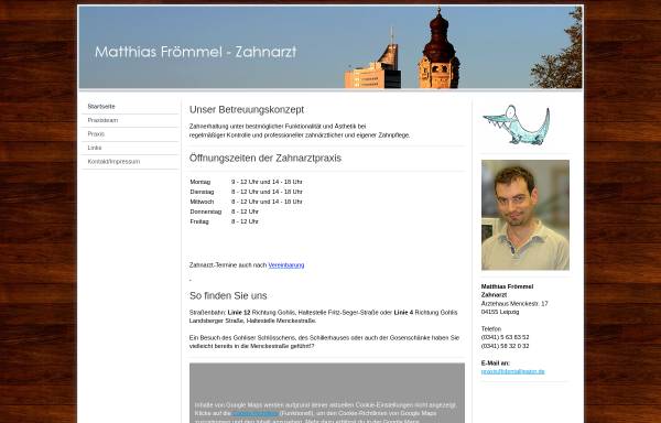 Vorschau von www.dentalligator.de, Zahnarzt Matthias Frömmel