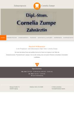 Vorschau der mobilen Webseite www.zahnarztpraxis-zumpe.de, Zahnarztpraxis Cornelia Zumpe