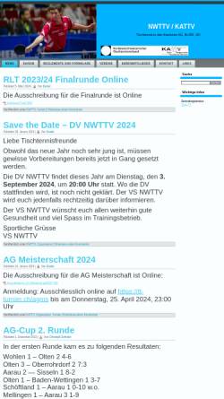 Vorschau der mobilen Webseite www.nwttv.ch, Nordwestschweizerischer Tischtennis Verband
