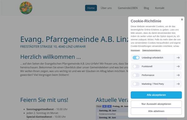 Vorschau von evang-urfahr.jimdo.com, Evangelische Gemeinde Linz Urfahr