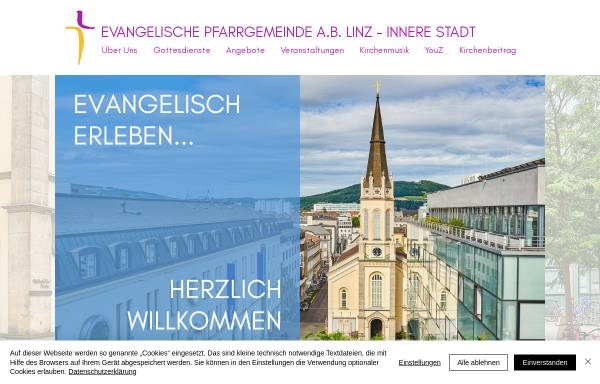 Vorschau von www.linzevang.com, Evangelische Pfarrgemeinde Linz-Innere Stadt