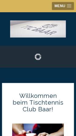 Vorschau der mobilen Webseite www.ttcbaar.ch, Tischtennisclub Baar