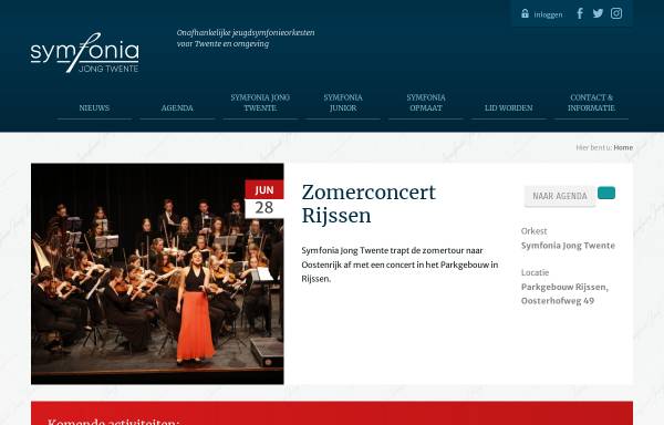 Vorschau von www.symfonia.nl, Symfonia Jong Twente