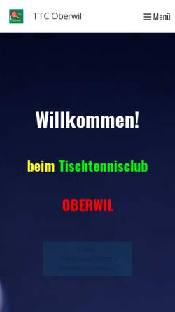 Vorschau der mobilen Webseite www.ttcoberwil.ch, Tischtennisclub Oberwil
