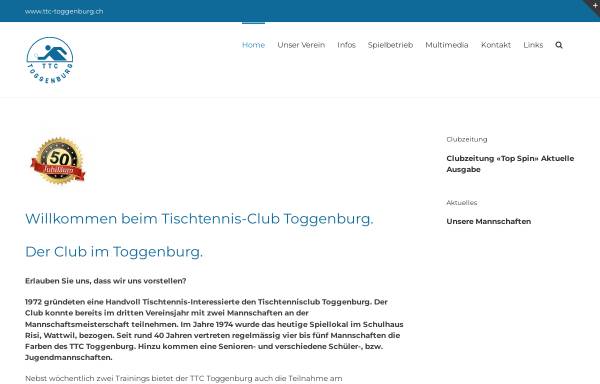 Vorschau von www.ttc-toggenburg.ch, Tischtennisclub Toggenburg