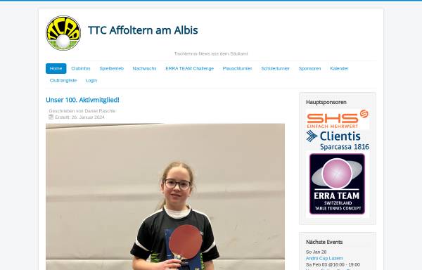 Vorschau von www.ttcaa.ch, TTC Affoltern am Albis