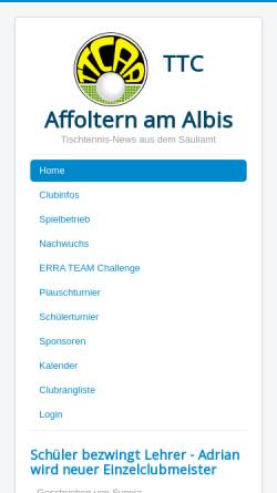 Vorschau der mobilen Webseite www.ttcaa.ch, TTC Affoltern am Albis