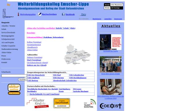 Vorschau von www.wbk-el.de, Weiterbildungskolleg Emscher-Lippe