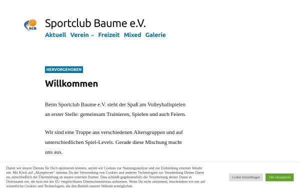 Vorschau von www.sc-baume.de, Sportclub Baume e.V. - Volleyball