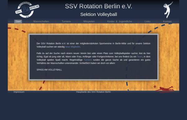 Vorschau von www.ssvrotation.de, SSV Rotation Berlin e.V. - Sektion Volleyball