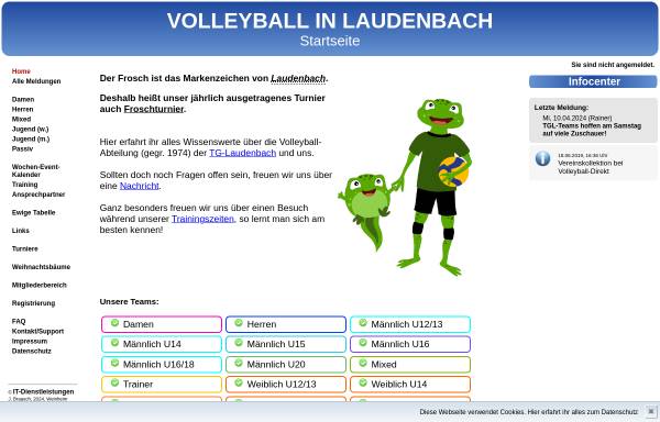 Vorschau von www.volleyball-in-laudenbach.de, TG Laudenbach e. V. - Volleyball