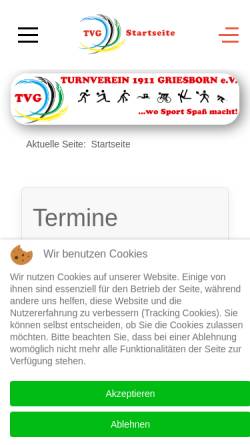 Vorschau der mobilen Webseite www.tv-griesborn.de, TV Griesborn - Volleyball