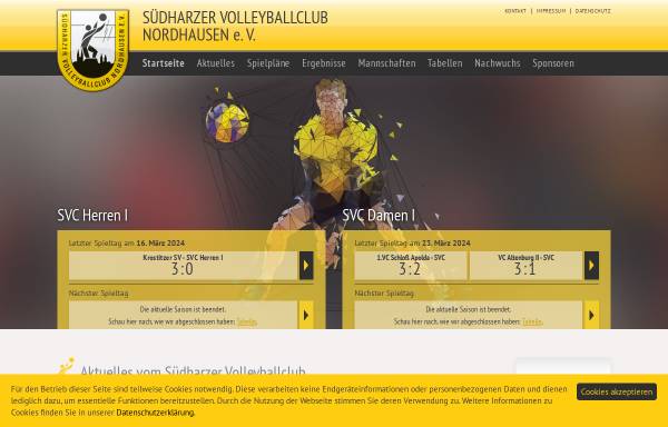 Vorschau von www.svc-online.de, Südharzer Volleyballclub Nordhausen e.V.