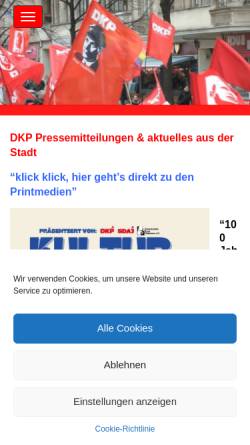 Vorschau der mobilen Webseite www.dkp-hamburg.de, DKP Hamburg