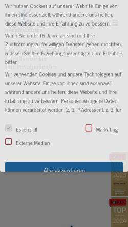 Vorschau der mobilen Webseite www.rheintalklinik.de, Rheintalklinik
