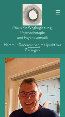Vorschau der mobilen Webseite www.wegbegleitung.de, Hartmut Rademacher, Heilpraktiker