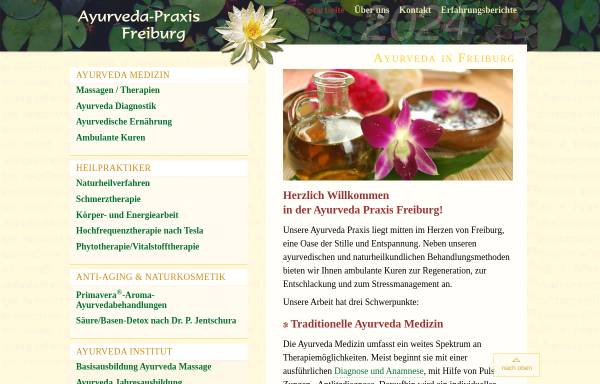 Vorschau von www.ayurveda-freiburg.de, Praxis für ayurvedische Heilkunst & Naturheilverfahren