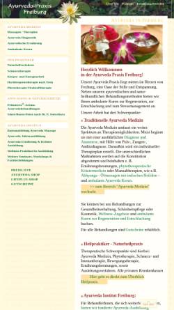 Vorschau der mobilen Webseite www.ayurveda-freiburg.de, Praxis für ayurvedische Heilkunst & Naturheilverfahren