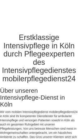 Vorschau der mobilen Webseite www.wiehre-pflegedienst.de, Wiehre Pflegedienst