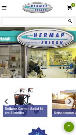 Vorschau der mobilen Webseite www.hermap.ch, Hermap AG