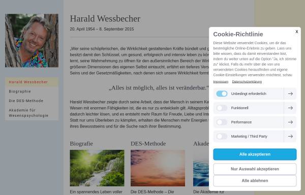 Vorschau von www.haraldwessbecher.de, Harald Wessbecher - DES