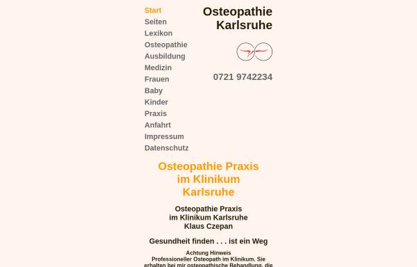 Vorschau von osteo-info.de, Osteopathie Praxis im Klinikum Karlsruhe