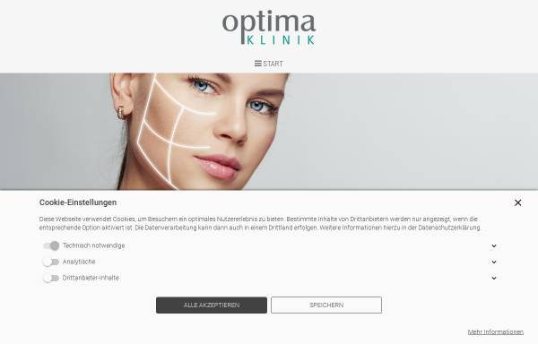 Vorschau von www.optima-klinik.eu, Optima Klinik für plastische und ästhetische Chirurgie