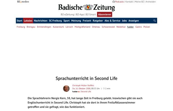 Vorschau von fudder.de, Sprachunterricht in Second Life