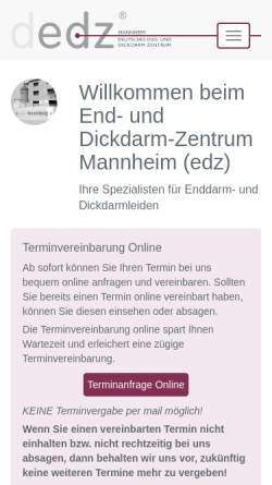 Vorschau der mobilen Webseite www.enddarm-zentrum.de, Enddarm-Zentrum Mannheim