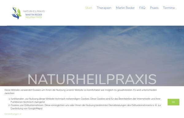 Vorschau von naturheilpraxis-reder.de, Naturheilpraxis Reder