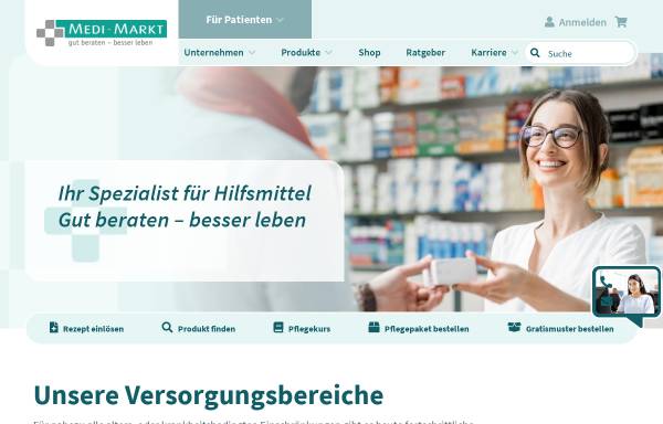 Vorschau von www.besser-leben.de, Medi-Markt Home Care Service GmbH