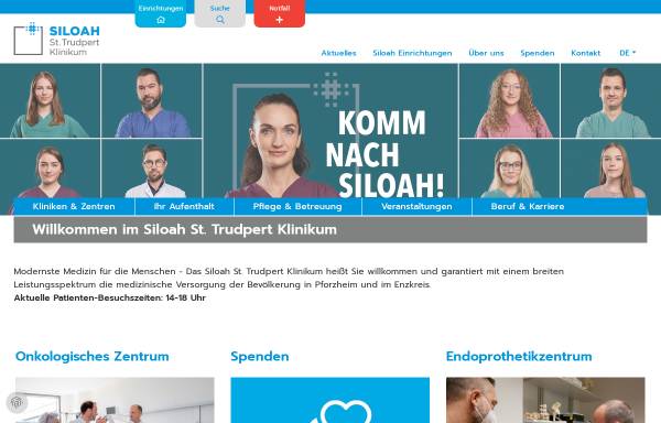 Vorschau von www.siloah.de, Krankenhaus Siloah