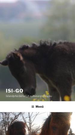 Vorschau der mobilen Webseite www.isi-go.de, Isi-Go Islandpferdehof Sonnenbichl