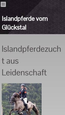 Vorschau der mobilen Webseite islandpferde-vom-glueckstal.de, Islandpferde vom Glückstal